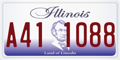IL license plate A411088