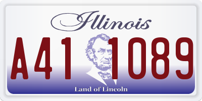 IL license plate A411089