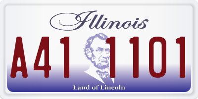 IL license plate A411101