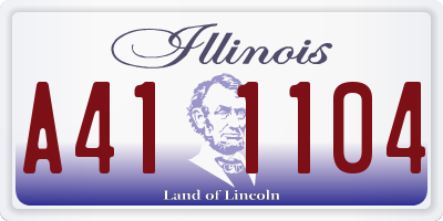 IL license plate A411104