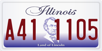 IL license plate A411105