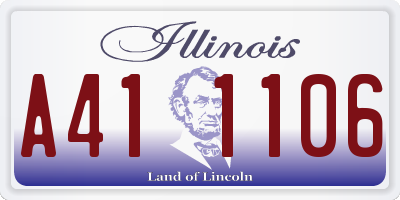 IL license plate A411106