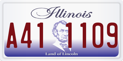 IL license plate A411109