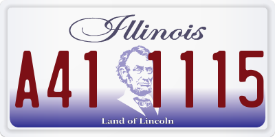 IL license plate A411115