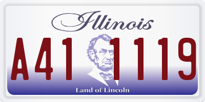 IL license plate A411119