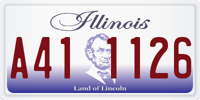IL license plate A411126