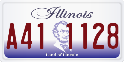 IL license plate A411128