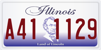 IL license plate A411129