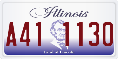 IL license plate A411130