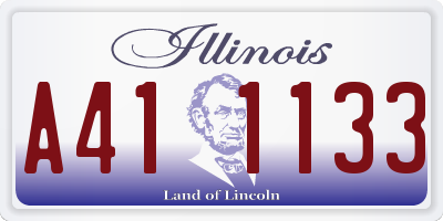 IL license plate A411133