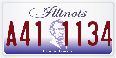 IL license plate A411134