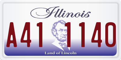 IL license plate A411140