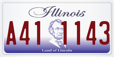 IL license plate A411143