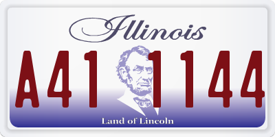 IL license plate A411144
