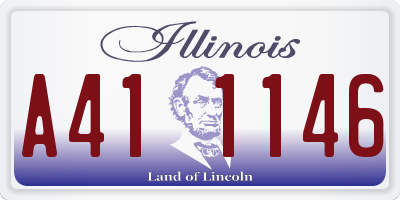 IL license plate A411146