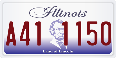 IL license plate A411150