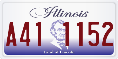 IL license plate A411152