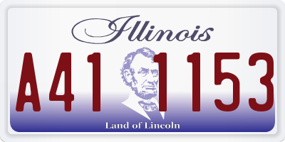 IL license plate A411153
