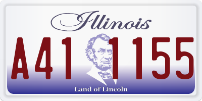 IL license plate A411155