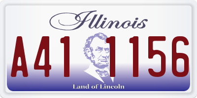 IL license plate A411156