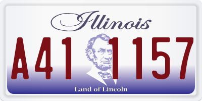 IL license plate A411157