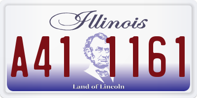 IL license plate A411161
