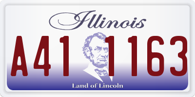 IL license plate A411163