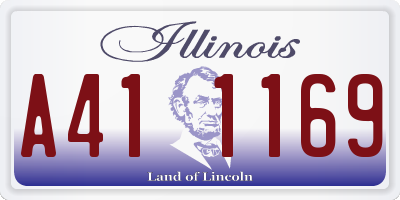 IL license plate A411169
