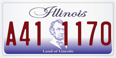 IL license plate A411170