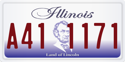 IL license plate A411171