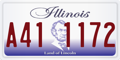 IL license plate A411172