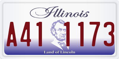 IL license plate A411173