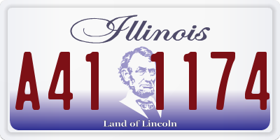 IL license plate A411174