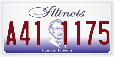 IL license plate A411175