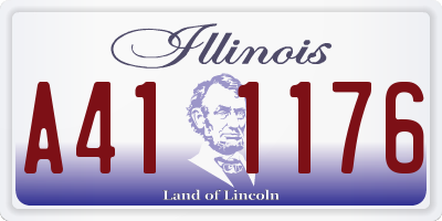 IL license plate A411176