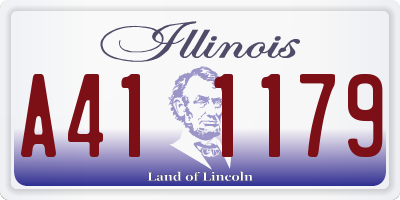 IL license plate A411179