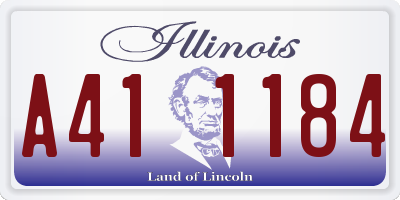 IL license plate A411184