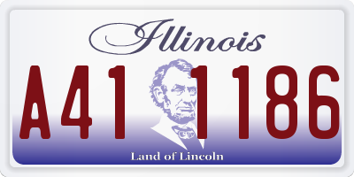 IL license plate A411186