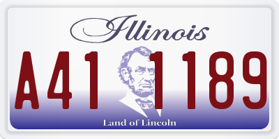 IL license plate A411189
