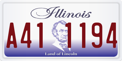 IL license plate A411194