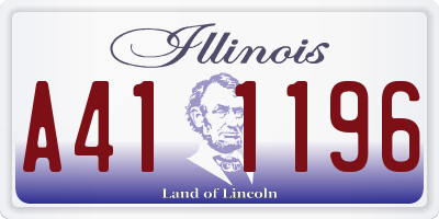 IL license plate A411196
