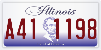 IL license plate A411198