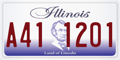 IL license plate A411201