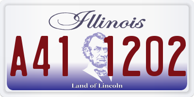 IL license plate A411202