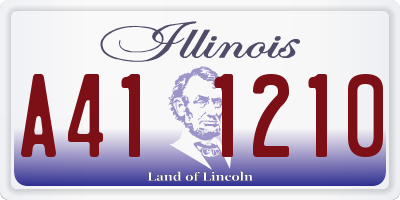 IL license plate A411210