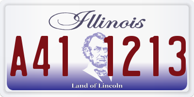 IL license plate A411213