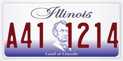 IL license plate A411214