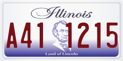 IL license plate A411215