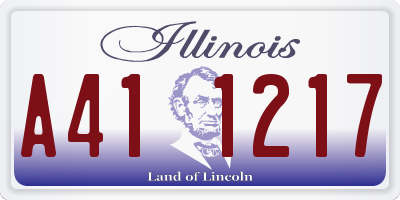 IL license plate A411217
