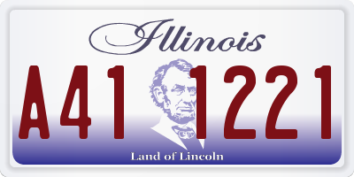 IL license plate A411221